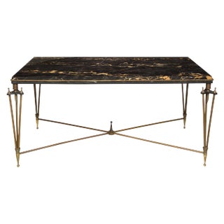 Bespoke Bronze and Iron Coffee Table Inspired by Gilbert Poillerat For Sale