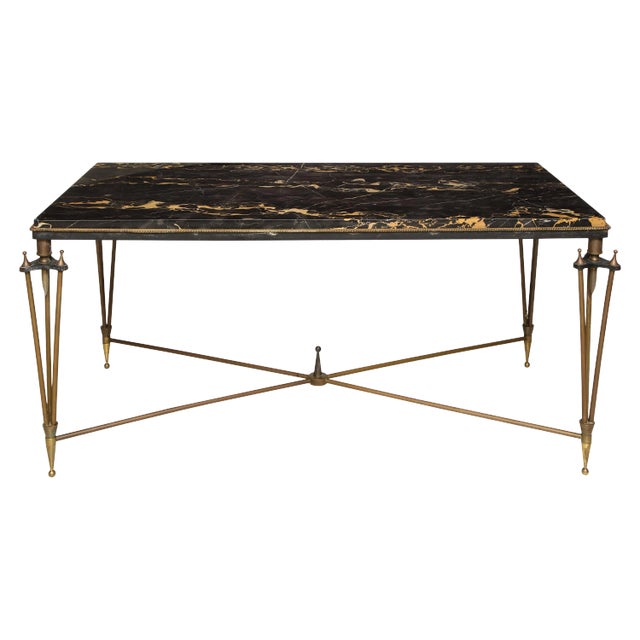 Bespoke Bronze and Iron Coffee Table Inspired by Gilbert Poillerat For Sale