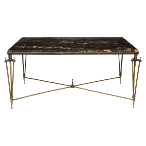 Bespoke Bronze and Iron Coffee Table Inspired by Gilbert Poillerat