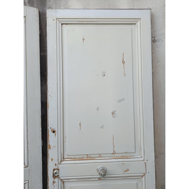 Vintage Cream Fir Doors, Set of 5 For Sale - Image 9 of 18