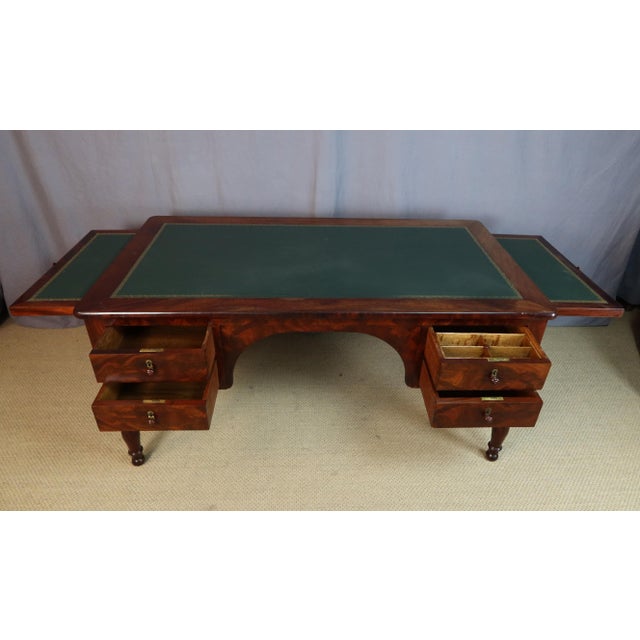 Antique Flat Desk in Wood, 1800s For Sale - Image 13 of 16