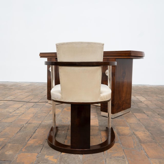 Vintage Art Deco Desk and Chair, 1950, Set of 2 For Sale - Image 9 of 17