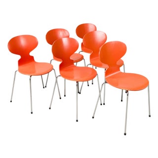 Model 3101 The Ant Chairs by Arne Jacobsen for Fritz Hansen, 1970s, Set of 6 For Sale
