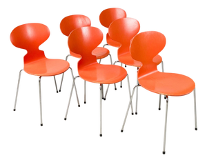 Model 3101 The Ant Chairs by Arne Jacobsen for Fritz Hansen, 1970s, Set of 6