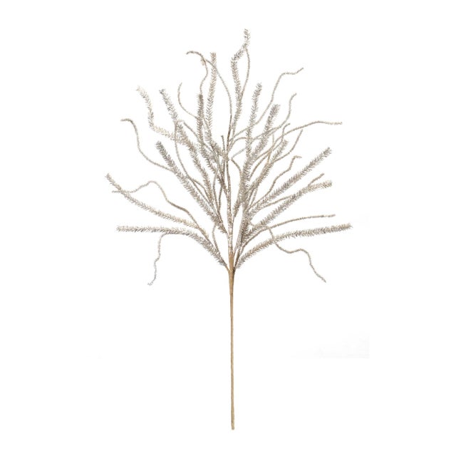 Enhance your holiday decor with the elegant Glittered Pine Tinsel Branch. These stunning artificial branches feature...