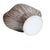Brown Organic Textured Ceramic Vase With Striped Detail For Sale - Image 8 of 8