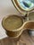 Antique Victorian Gilt Metal Gentleman’s Shaving Stand With Beveled Oval Mirror For Sale - Image 4 of 8
