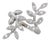 0.20ctw Vine Work Flower Bypass Ring 14k White Gold Size 6.25 Floral Cocktail For Sale