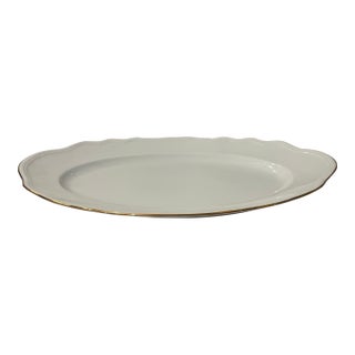 1980s Mikasa Gold Coin Large Oval Serving Platter For Sale