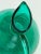 Art Glass Pitcher: 1950s Mid Century Emerald / Teal Glass Crackle Vase or Pitcher - Medium Sized For Sale - Image 4 of 7