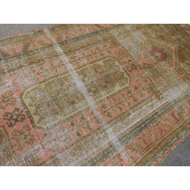 Textile Distressed Vintage Persian Rug For Sale - Image 7 of 13