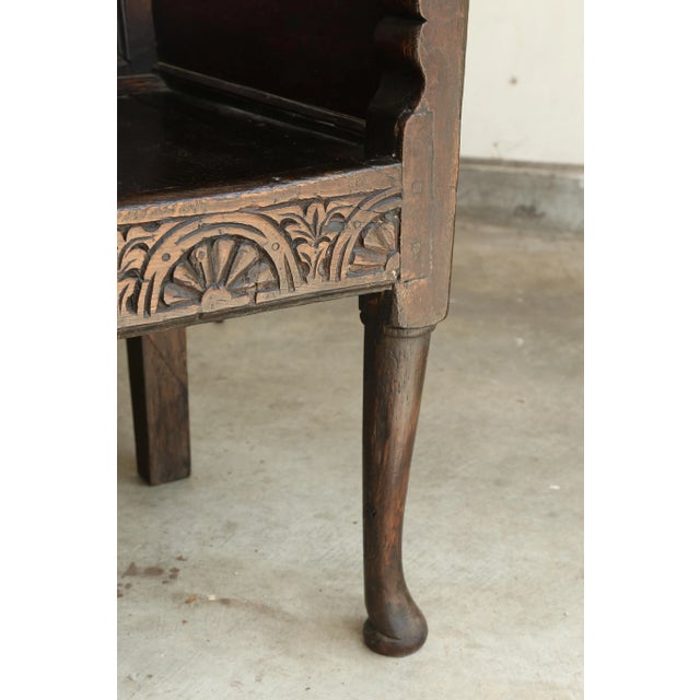 Late 18th Century 18th-Century Georgian Oak Wainscot Manor Chair For Sale - Image 5 of 10