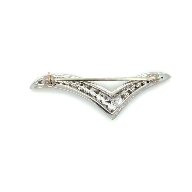Late 20th Century Tiffany & Co. Vintage Diamond Seagull Brooch, Platinum For Sale - Image 5 of 6