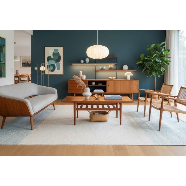 Vintage Teak Coffee Table with Magazine Shelf and Profiled Edges by Grete Jalk for Glostrup, 1960s For Sale - Image 6 of 11