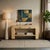 1970s 1970s Modern Waterfall Grasscloth Wrapped Console Table or Desk - Springer Style For Sale - Image 5 of 6