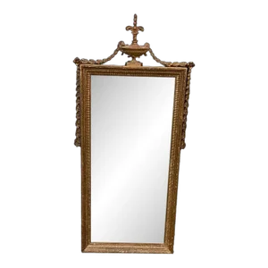 Late 19th Century Carved Wood and Gesso Adams Style Mirror