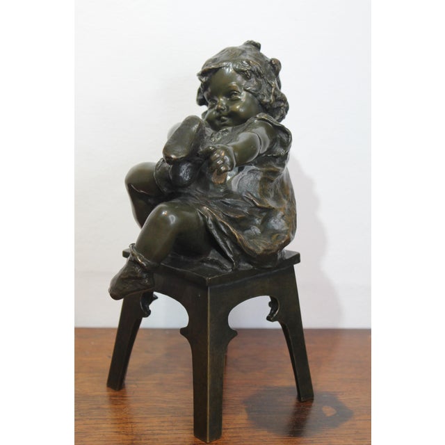 Juan Clara, Young Girl, 1890s, Bronze For Sale - Image 10 of 10