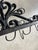 1970s French Iron Scrolling Plant and Tea Cup Holder Wall Hanging For Sale - Image 4 of 12