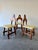 Wood Late 20th Century Brutalist Arts and Crafts Keyhole Dining Chairs, Set of 4 For Sale - Image 7 of 12