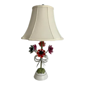 Italian Flower Bouquet Lamp & Shade, C1960