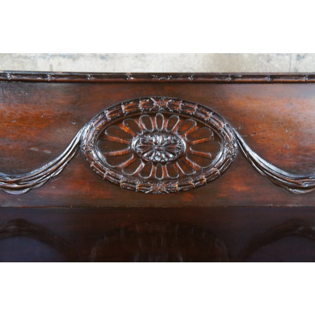 19th Century Antique English Georgian Style Neoclassical Mahogany Sideboard Buffet For Sale - Image 12 of 12
