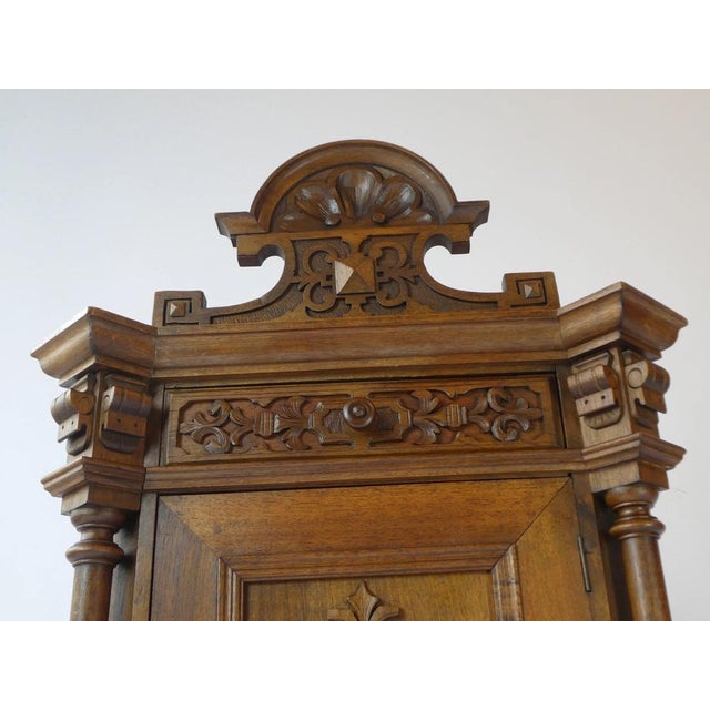 Antique German Carved Wooden Apothecary Cabinet with Floral Details, 1900s For Sale - Image 6 of 11