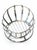 Mid-Century Modern Vintage Sculptural Silver-Tone Metal Wire Fruit Basket, 11” For Sale - Image 3 of 4