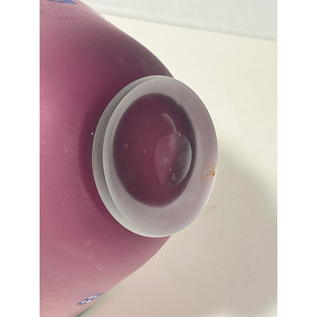 2000 - 2009 2000 Peter Viesnik Auckland, New Zealand Matt Finish Murini Art Glass Bowl For Sale - Image 5 of 7