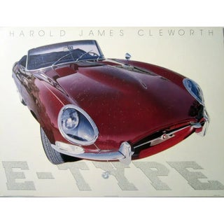 Jaguar E Type Poster by Harold Cleworth For Sale