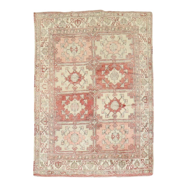 Vintage Zabihi Collection Turkish Anatolian Square Rug - 5'11" x 7'10" For Sale