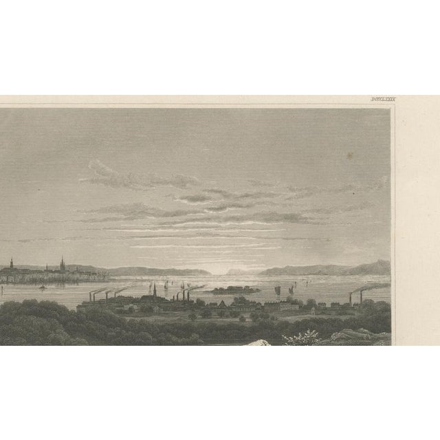 W. Heine, Bay of New York from Hoboken Antique New York Harbor, 1850, Engraving For Sale - Image 9 of 10