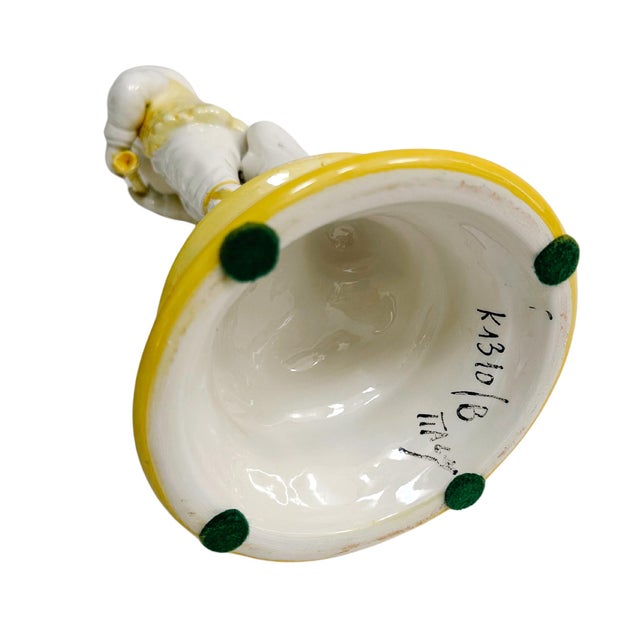 White 1970 Italian Peasant Boy With Flute Figurine by Meiselman For Sale - Image 8 of 8