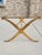 Worlds Away World Away Klismos Metal Gold Leaf Coffee Table For Sale - Image 4 of 10