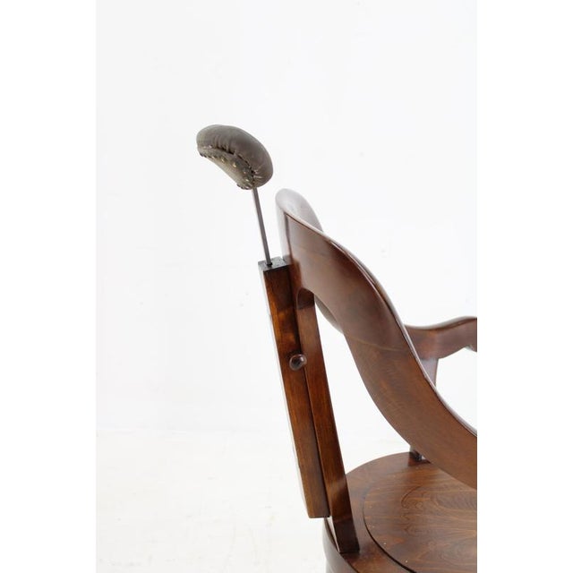Swivel Barber Beech Chair, Former Czechoslovakia, 1920s For Sale - Image 12 of 18