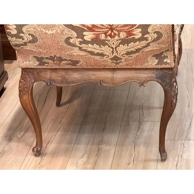 19th Century Italian Walnut Settee With Scrolled Arms For Sale - Image 11 of 17