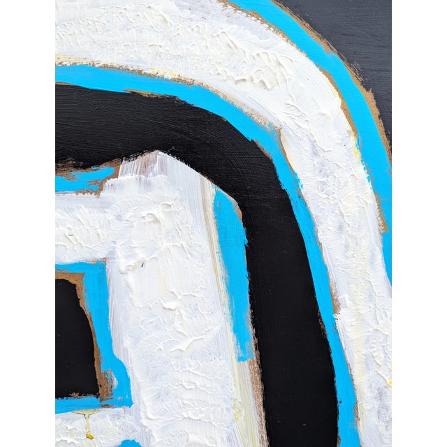 Paul Reeves "Codex" Contemporary Black, Blue & White Expressionist Abstract Gesture Painting, 2025 For Sale - Image 10 of 10