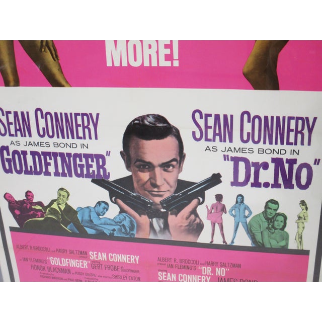 Vintage James Bond 1966 Goldfinger Dr. No Movie Theater Poster For Sale In Cincinnati - Image 6 of 12