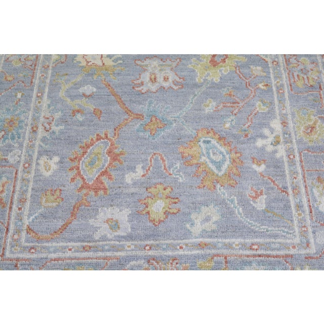 1970s Turkish Oushak Hand Knotted Wool Rug, 5'2"x7'1" For Sale - Image 4 of 4