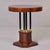 Art Deco Mahogany Center Table With Ebonized Column Base and Brass Trim For Sale In Detroit - Image 6 of 10