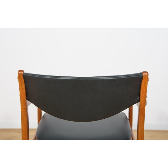 Wood Mid-Century Teak & Leather Armchair, Denmark, 1960s For Sale - Image 7 of 17