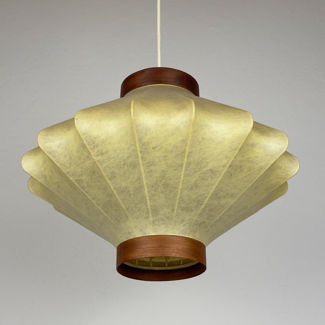Mid-Century Modern Italian Cocoon Pendant Lamp, 1960s For Sale - Image 11 of 18