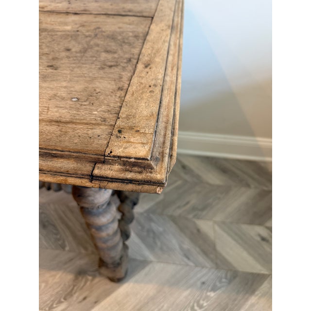 Late 19th Century French Louis XIII Walnut Twisted Leg Writing Desk For Sale - Image 4 of 13