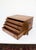 Large oak wooden case with 4 drawers and felt-lined compartments for storing cutlery for 12 people. The key and lock work...