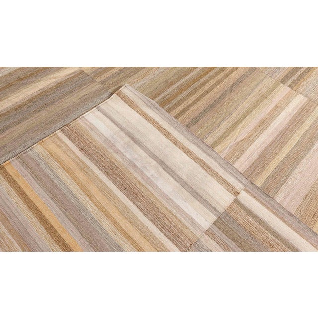 Contemporary Turkish Kilim Rug – Modern Minimalism in Earth by Doris Leslie Blau For Sale - Image 9 of 9