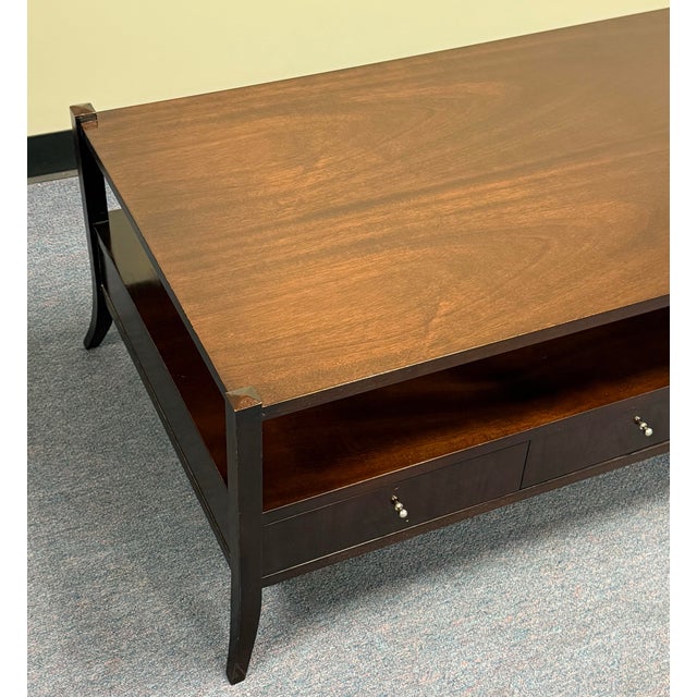 1990s Barbara Barry for Baker Mahogany Coffee Table For Sale - Image 5 of 12