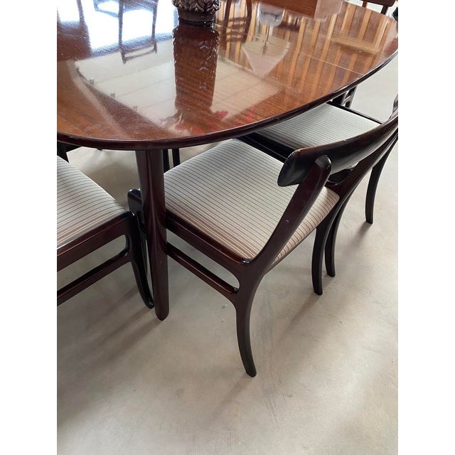 Rungstedlund Dining Table and Chairs by Ole Wanscher for P. Jeppesen, Denmark, 1970s, Set of 8 For Sale - Image 6 of 18