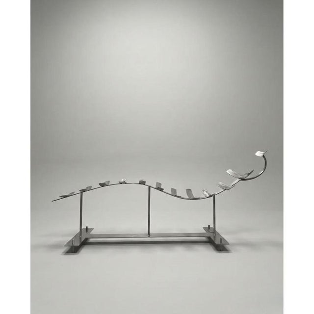 Ossario Chaise Longue in Mild Steel & Acrylic Coat by Metalmorphosis Studio Unique Piece Dimensions: D 50 x W 190 x H 50...