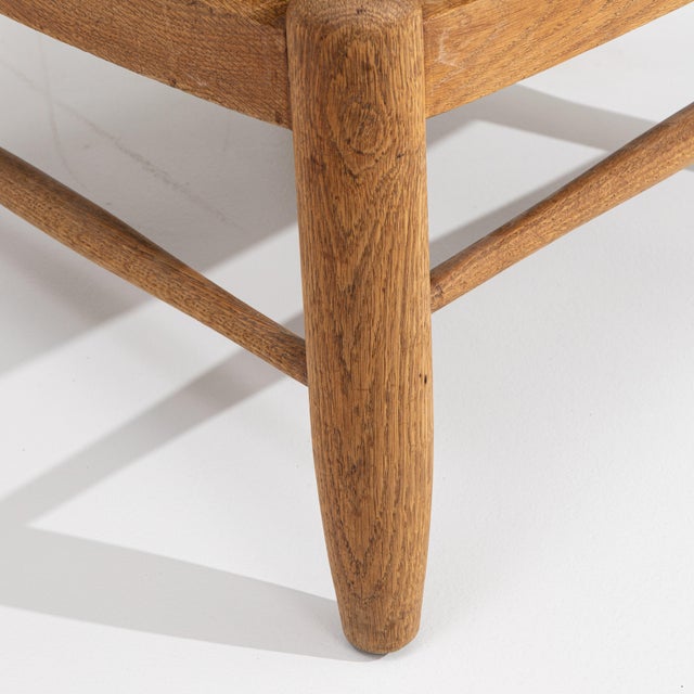 Oak Brutalist Armchair, Antique, France, Circa 1970 For Sale - Image 13 of 15