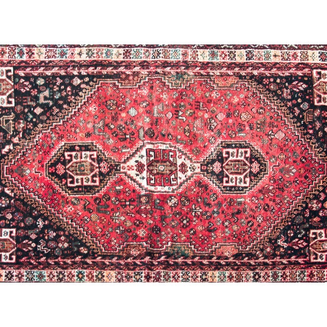 Textile Mid-20th Century Persian Shiraz Rug For Sale - Image 7 of 14
