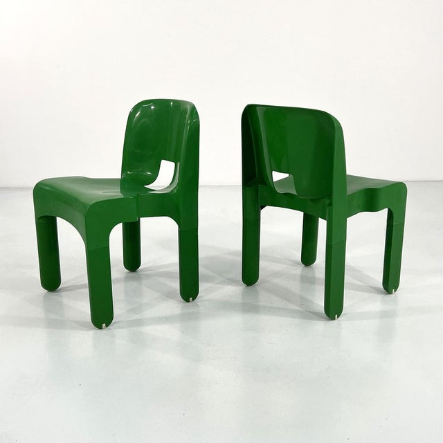 Plastic Green Model 4868 Universale Chair by Joe Colombo for Kartell, 1970s For Sale - Image 7 of 15